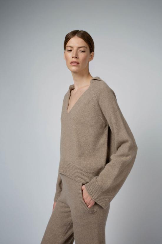  산티클레르 가디건 산티클러 로렌 래글런 소매 캐시미어 스웨터 폰 - SANTICLER