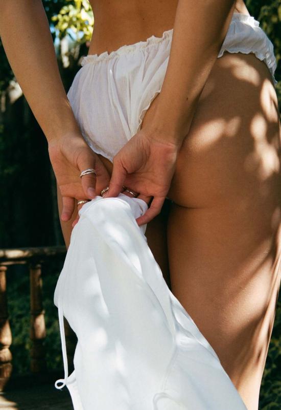  루 샤르망 팬티 루프 샤르망 시그니처 블루머 화이트 스위스 엘립스 - LOUP CHARMANT