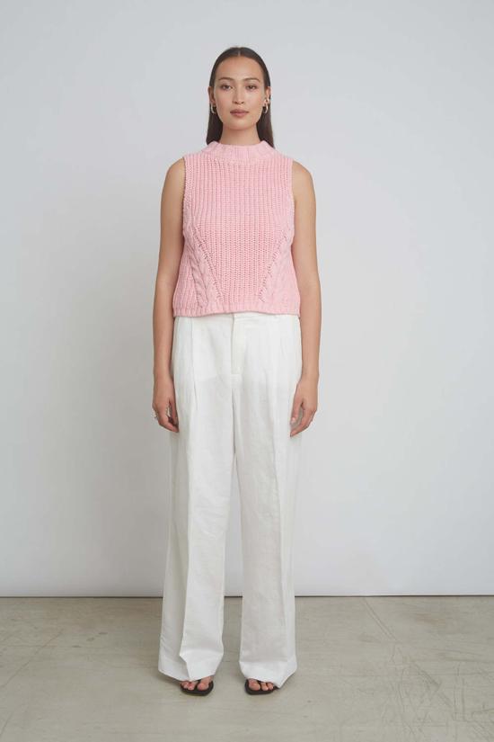  일레븐 식스 민소매 티셔츠 릴리 탱크 파스텔 핑크 - ELEVEN SIX