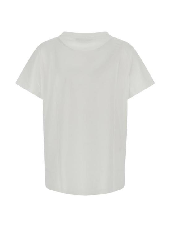  막스마라 반팔 티셔츠 막스 마라 자수 티셔츠 아이보리 - MAX MARA