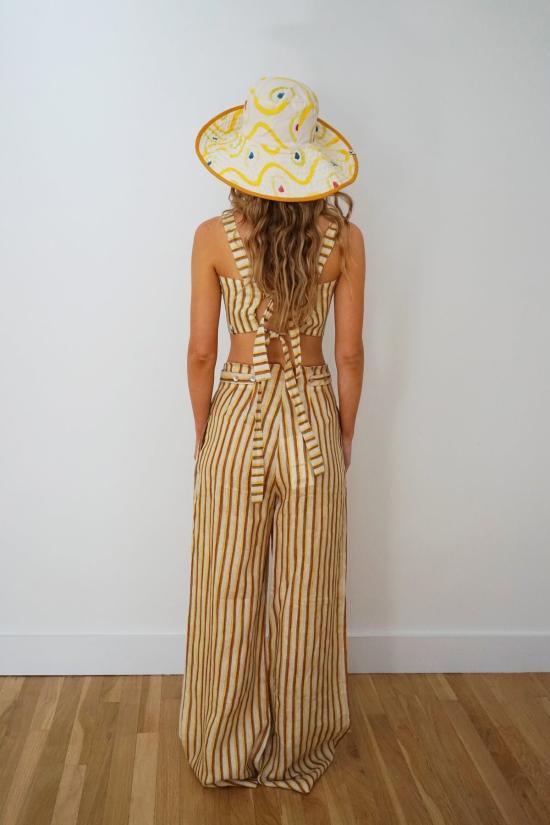  Romualda 스트레이트 팬츠 Amalfi Vaya 바지 옐로우 - OTHER BRANDS