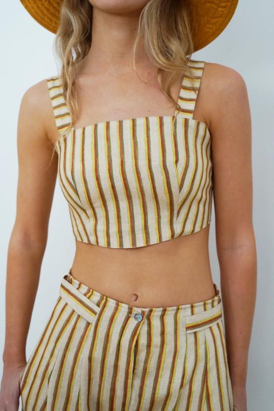  Romualda 스트레이트 팬츠 Amalfi Vaya 바지 옐로우 - OTHER BRANDS