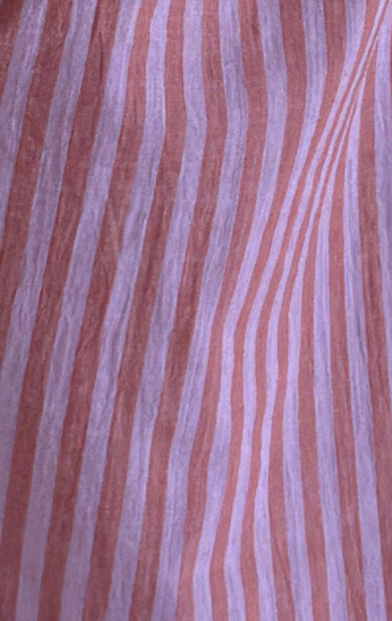  투 롱 원피스 두 줄 스트라이프 비올라 롱 카프탄 - TWO