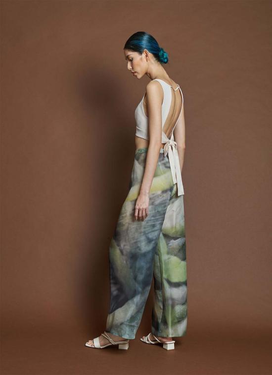  KAAREM 브라 카렘 라 란 렛 오픈 백 탑 타이 쁘띠 레귤러 라이트 크림 - OTHER BRANDS