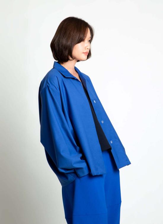  카렘 자켓 긴팔 포켓 셔츠 재킷 아주르 블루 - KAAREM