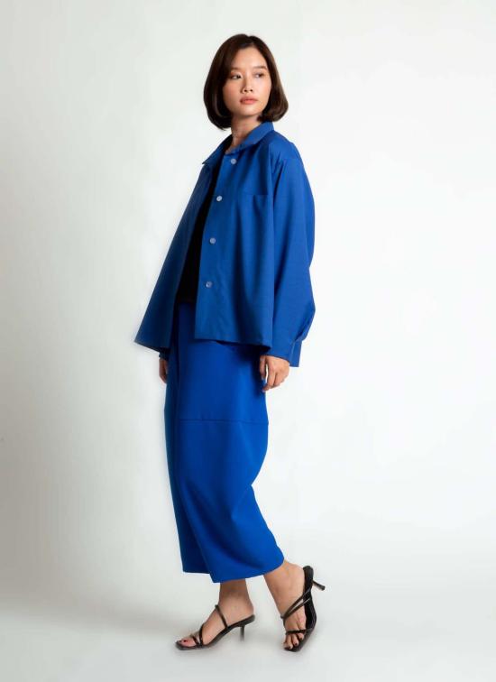  카렘 자켓 긴팔 포켓 셔츠 재킷 아주르 블루 - KAAREM