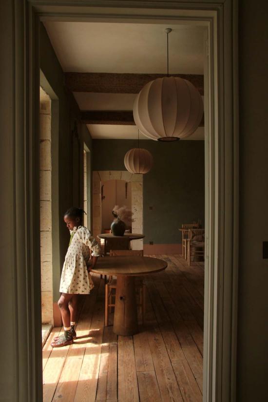  [키즈] 봉주르 원피스 키즈 봉쥬르 로맨틱 롱 튜닉 드레스 헤이즐넛 플라워 - BONJOUR