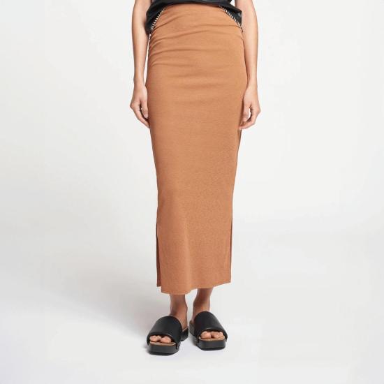  나누슈카 미디 스커트 노린 스커트 카라멜 - NANUSHKA