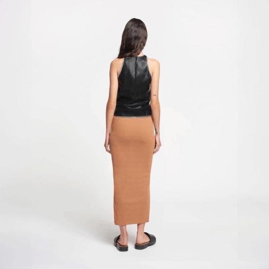  나누슈카 미디 스커트 노린 스커트 카라멜 - NANUSHKA