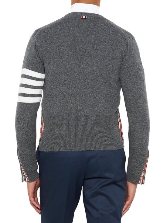  톰브라운 가디건 톰 브라운 브이넥  그레이 - THOM BROWNE