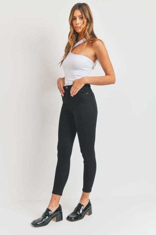  저스트 블랙 데님 데님 팬츠 크롭 에센셜 스키니 - JUST BLACK DENIM