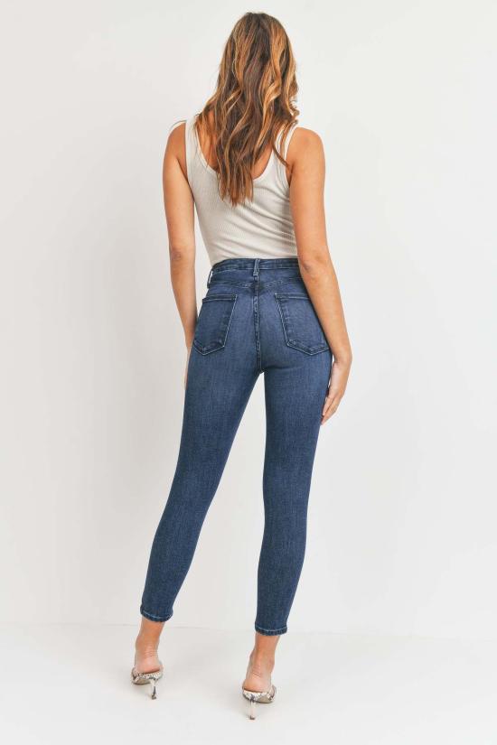  저스트 블랙 데님 데님 팬츠 크롭 에센셜 스키니 - JUST BLACK DENIM