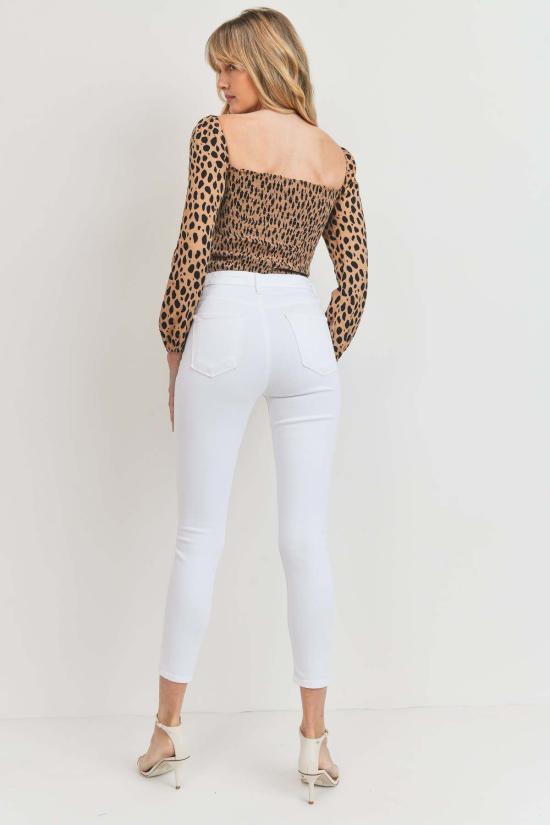  저스트 블랙 데님 데님 팬츠 크롭 에센셜 스키니 - JUST BLACK DENIM