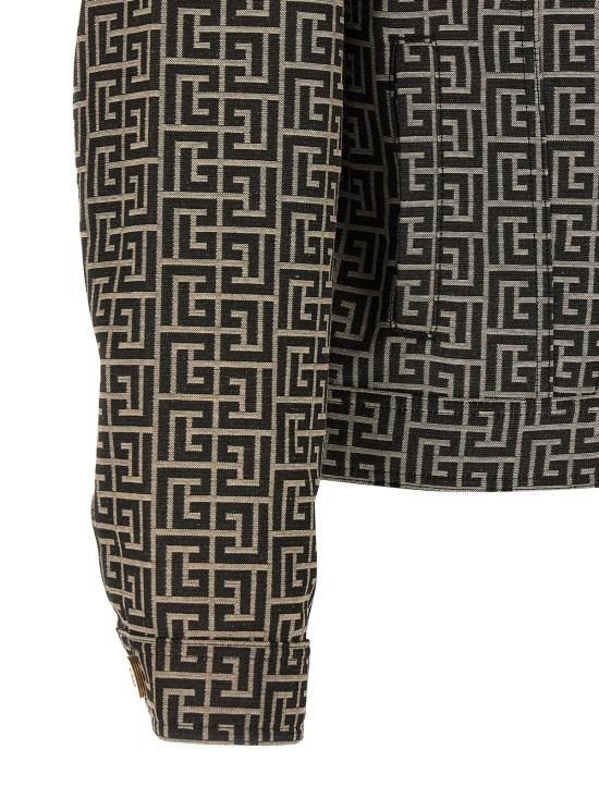  발망 자켓 자카드 모노그램 재킷 블랙 - BALMAIN