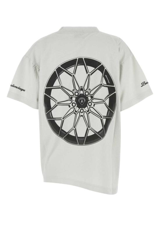  발렌시아가 반팔 티셔츠 X 람보르기니 오버사이즈 티셔츠 더티 화이트 - BALENCIAGA