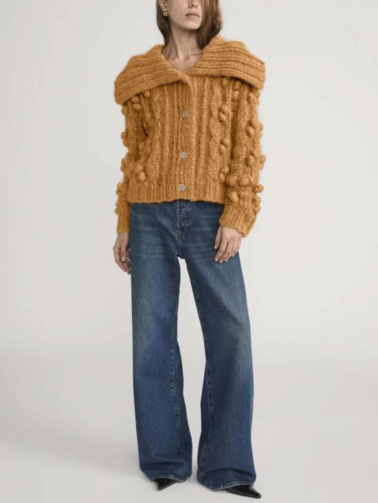  프레임 가디건 액자 더 바블 카디건 카멜