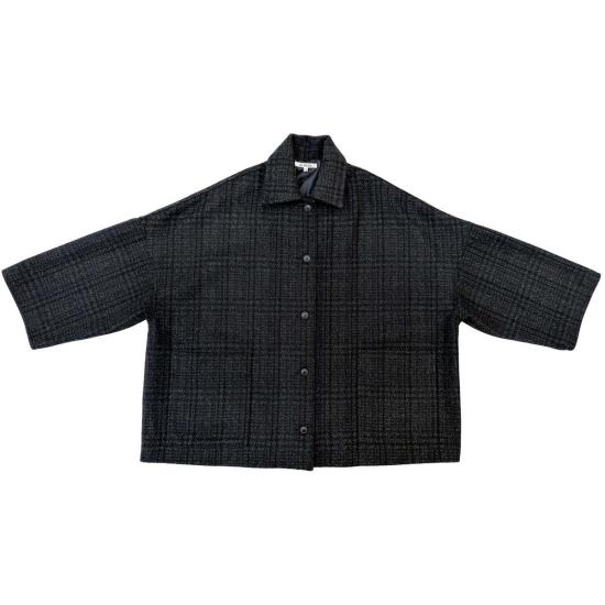  알리 골든 자켓 울 오버사이즈 셔츠 재킷