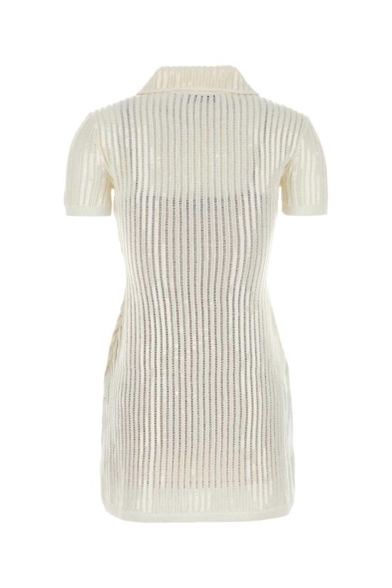  셀프 포트레이트 숏 원피스 미니 크로셰 드레스 (스팽글 장식, 아이보리) - SELF PORTRAIT