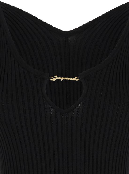  자크뮈스 숏 원피스 라 미니 로브 프랄루 미니 드레스 블랙 - JACQUEMUS