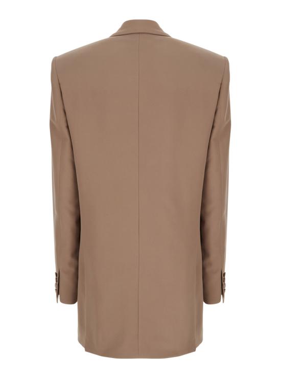  생로랑 수트 자켓 생 로랑 더블 브레스티드 블레이저 베이지 - SAINT LAURENT