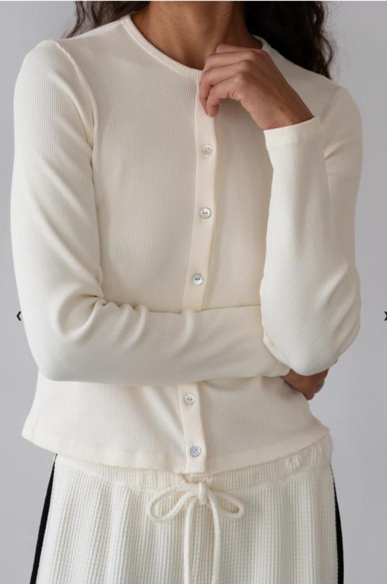  도니 가디건 . 립 카디 카디건 크림 - DONNI.