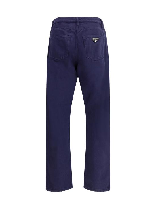 프라다 데님 팬츠 코튼 스트레이트 진 로얄 - PRADA