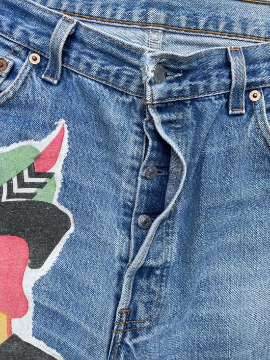  3 Women 데님 숏팬츠 여성용 빈티지 리바이스 로빈 후드 패치워크 컷오프 'S 501 반바지 3벌 - OTHER BRANDS