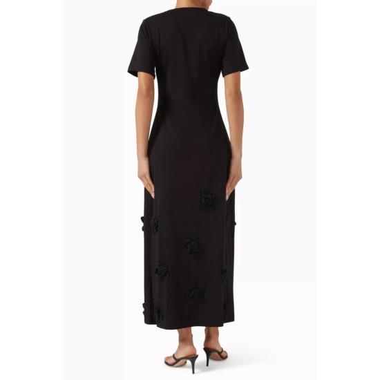  Curaae 롱 원피스 Azzurro 저지 드레스 블랙 - CURAAE