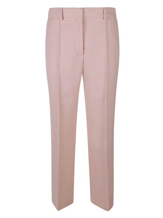  랑방 크롭 팬츠 레귤러핏 크롭 플레인 팬츠 로즈