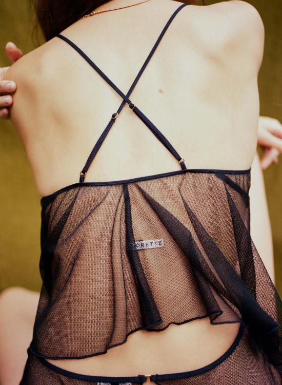  로레트 란제리 캐미솔 폴리 코튼 크로셰 - LORETTE LINGERIE