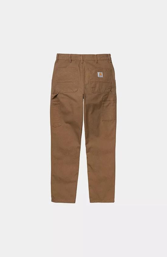  칼하트 스트레이트 팬츠 카하트 싱글 니  더스티 H 브라운 - CARHARTT