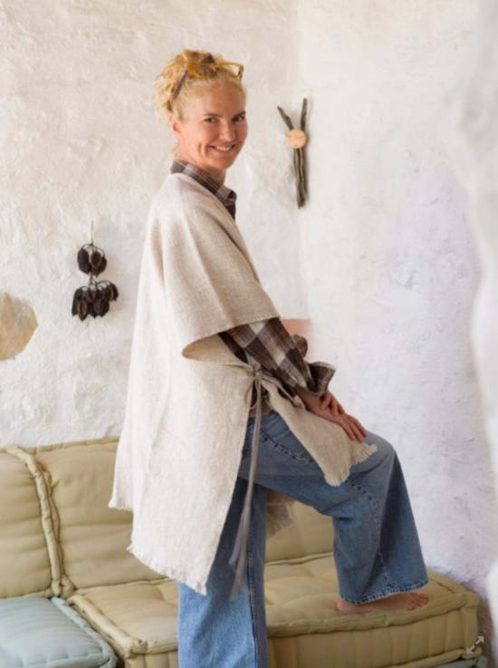  룸이스트 코트 울 폰초 - LOOM.IST