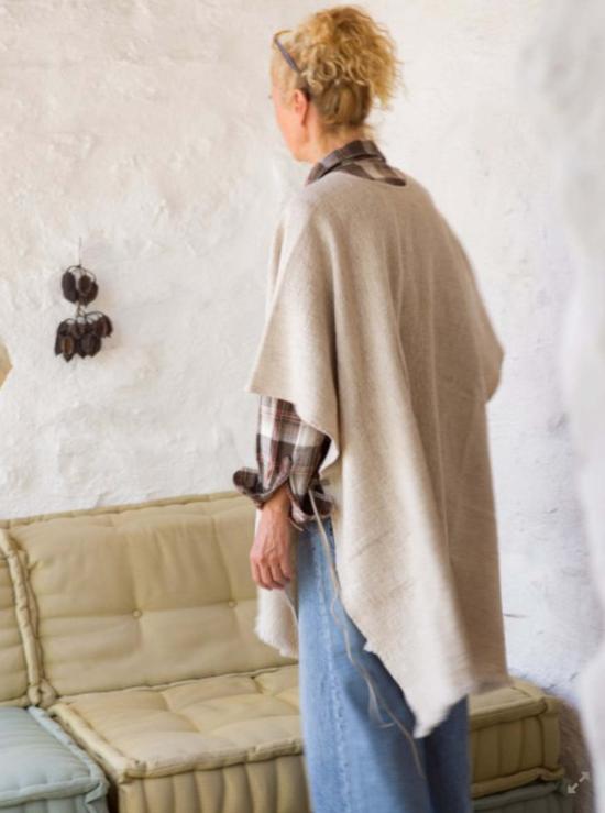  룸이스트 코트 울 폰초 - LOOM.IST