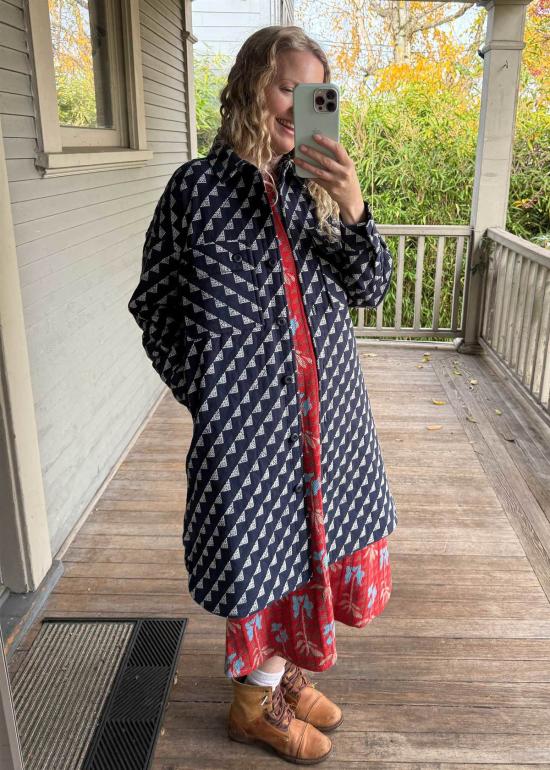  에이스 앤 지그 코트 에이스앤지그 퀼팅 오버 멜빵바지