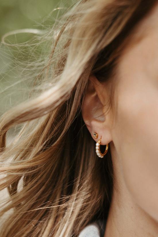  시에라 윈터 주얼리 이어링 카르마 후프  진주 - SIERRA WINTER JEWELRY