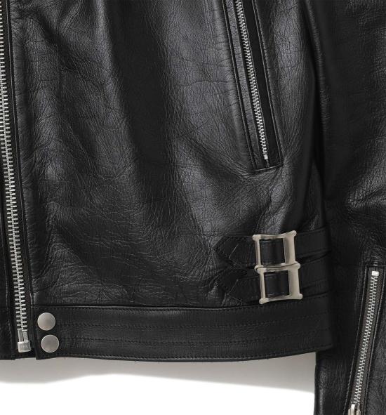  언더커버 바이커 자켓 더블 브레스트 가죽 라이더 재킷 블랙 - UNDERCOVER