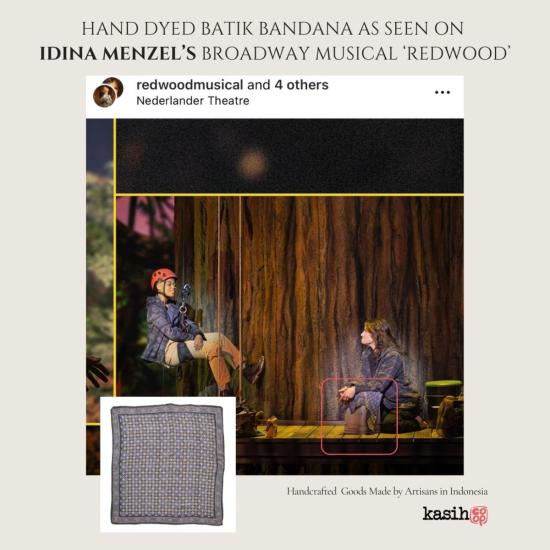  Kasih Coop 머플러/스카프 대형 수작업 염색 바틱 반다나 차콜 그레이 - OTHER BRANDS