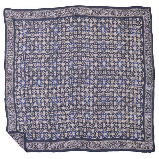  Kasih Coop 머플러/스카프 대형 수작업 염색 바틱 반다나 차콜 그레이