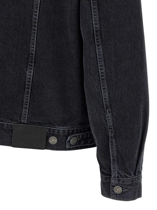  생로랑 데님 자켓 트러커 재킷 프렌치 블랙 - SAINT LAURENT