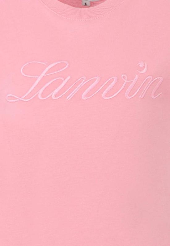  [키즈] 랑방 트레이닝 상의 키즈  블랙 로고 티셔츠 블랙 - LANVIN