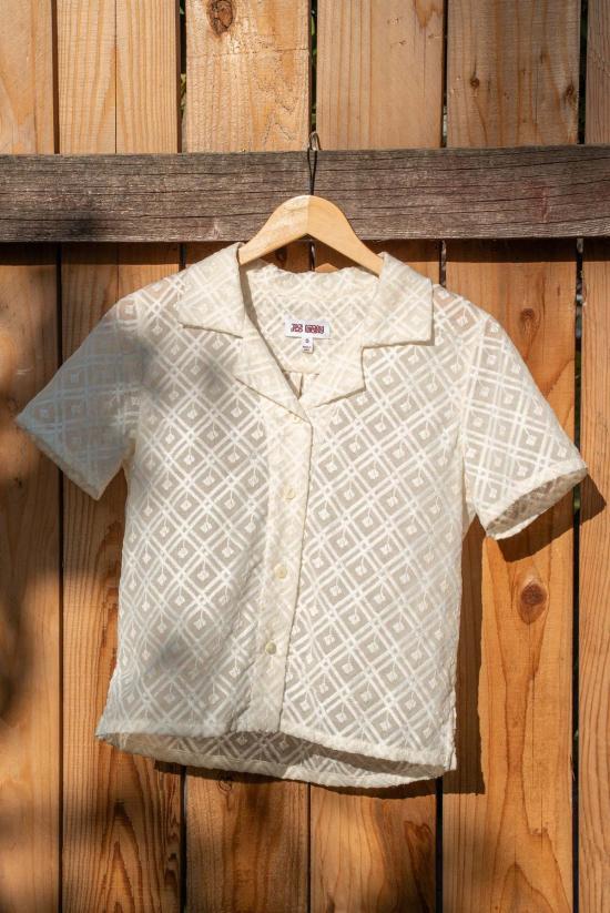  Jess Meany 셔츠 제스 미니 바스켓위브 라구나 라운지