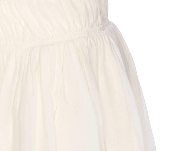  알라이아 미디 스커트 린넨 및 코튼  화이트 - ALAIA