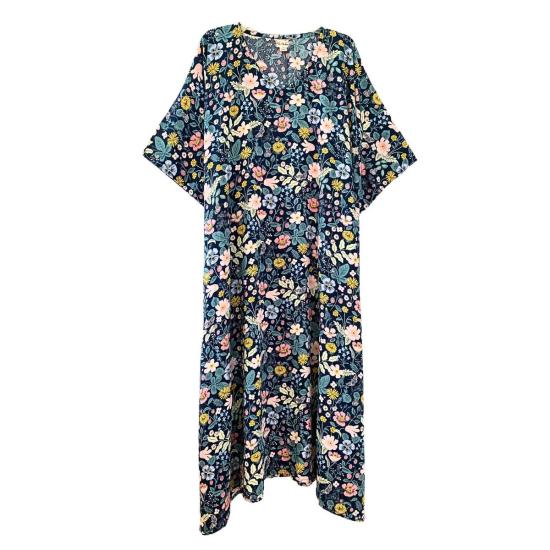  핑크 헤일리 롱 원피스 오클린 카프탄 드레스 보태니컬 - PINK HALEY