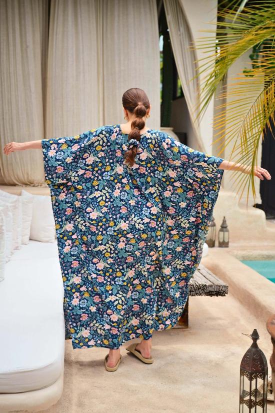  핑크 헤일리 롱 원피스 오클린 카프탄 드레스 보태니컬 - PINK HALEY