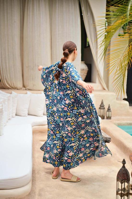  핑크 헤일리 롱 원피스 오클린 카프탄 드레스 보태니컬 - PINK HALEY