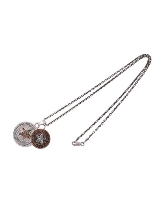  노스 웍스 네크리스 쿼터 앤 센트 펜던트 목걸이 실버 - NORTH WORKS