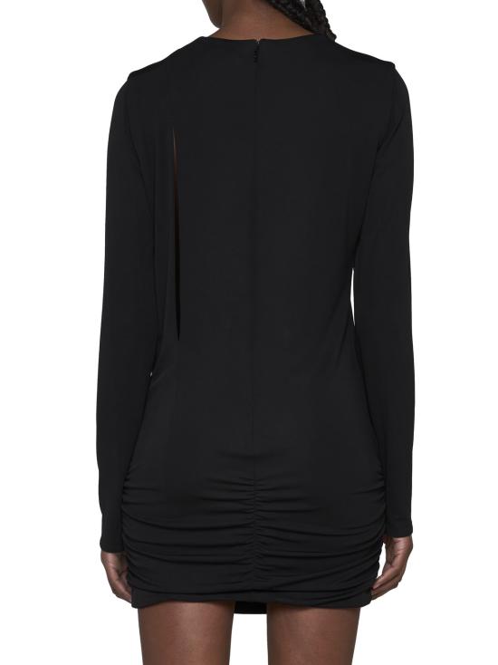  베르사체 숏 원피스 컷아웃 디테일 블랙 미니 드레스 - VERSACE