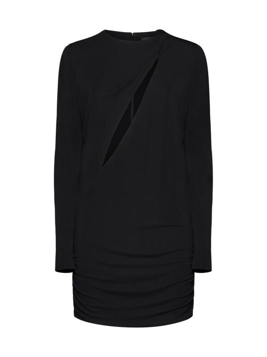  베르사체 숏 원피스 컷아웃 디테일 블랙 미니 드레스