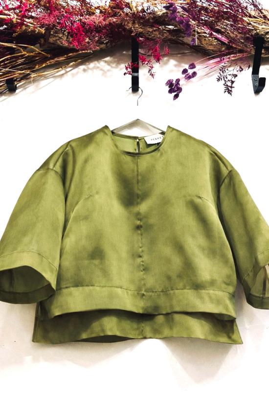  Yesaet 반팔 티셔츠 Haset Organza 탑 멀티