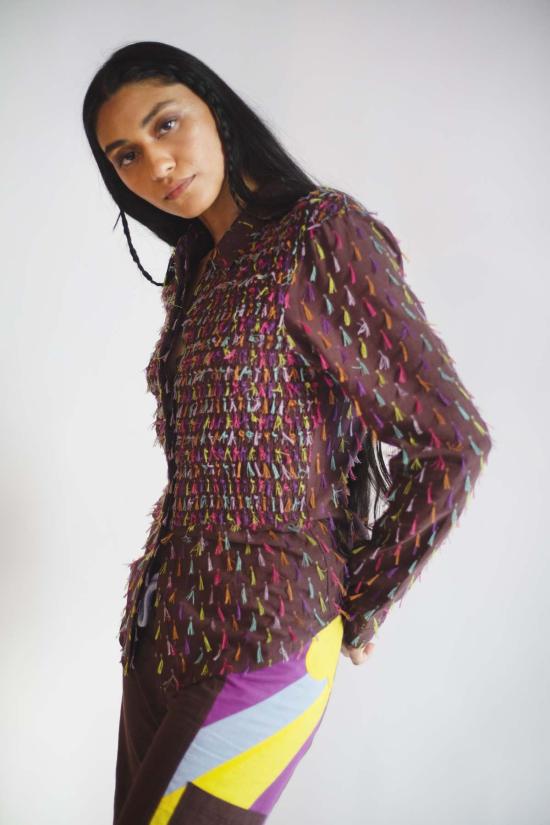  Abacaxi 셔츠 아바카시 스모크 버튼다운 셔츠 - ABACAXI